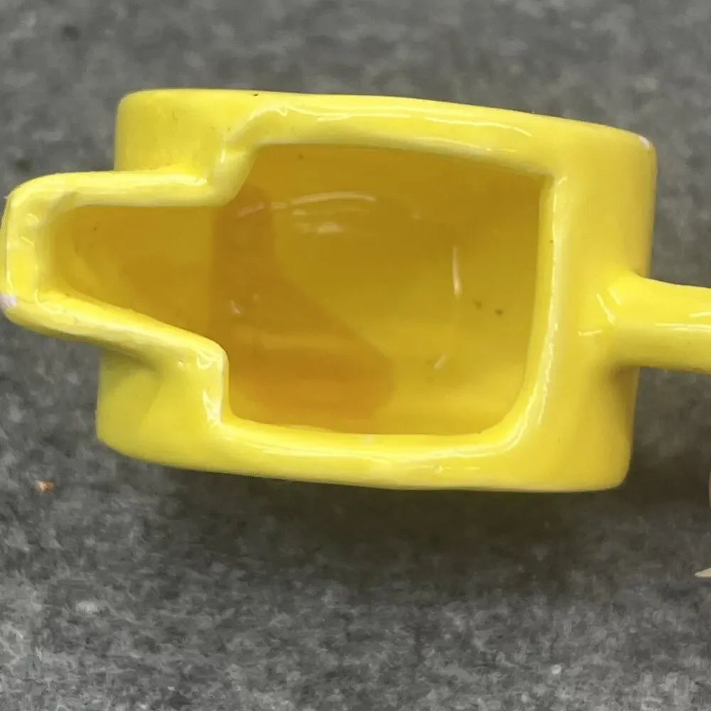 Vintage 1997 Young’s Inc Smiley Face Yellow Ceramic Miniature Teapot Set & Plate